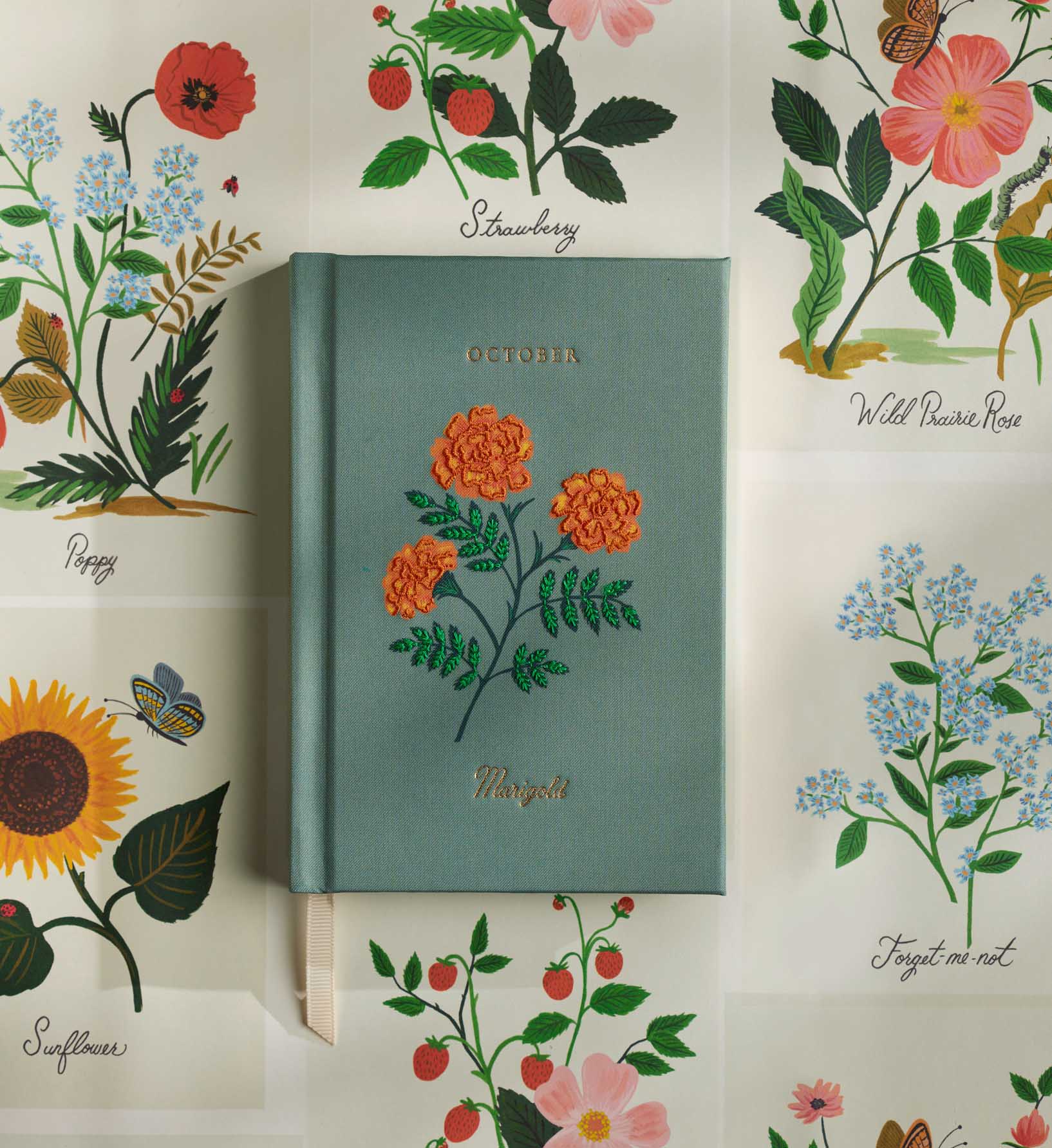 Birth Month Mini Embroidered Journal - October