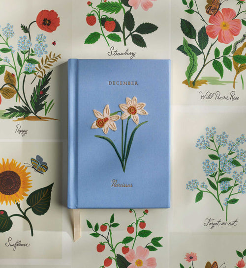 Birth Month Mini Embroidered Journal - December