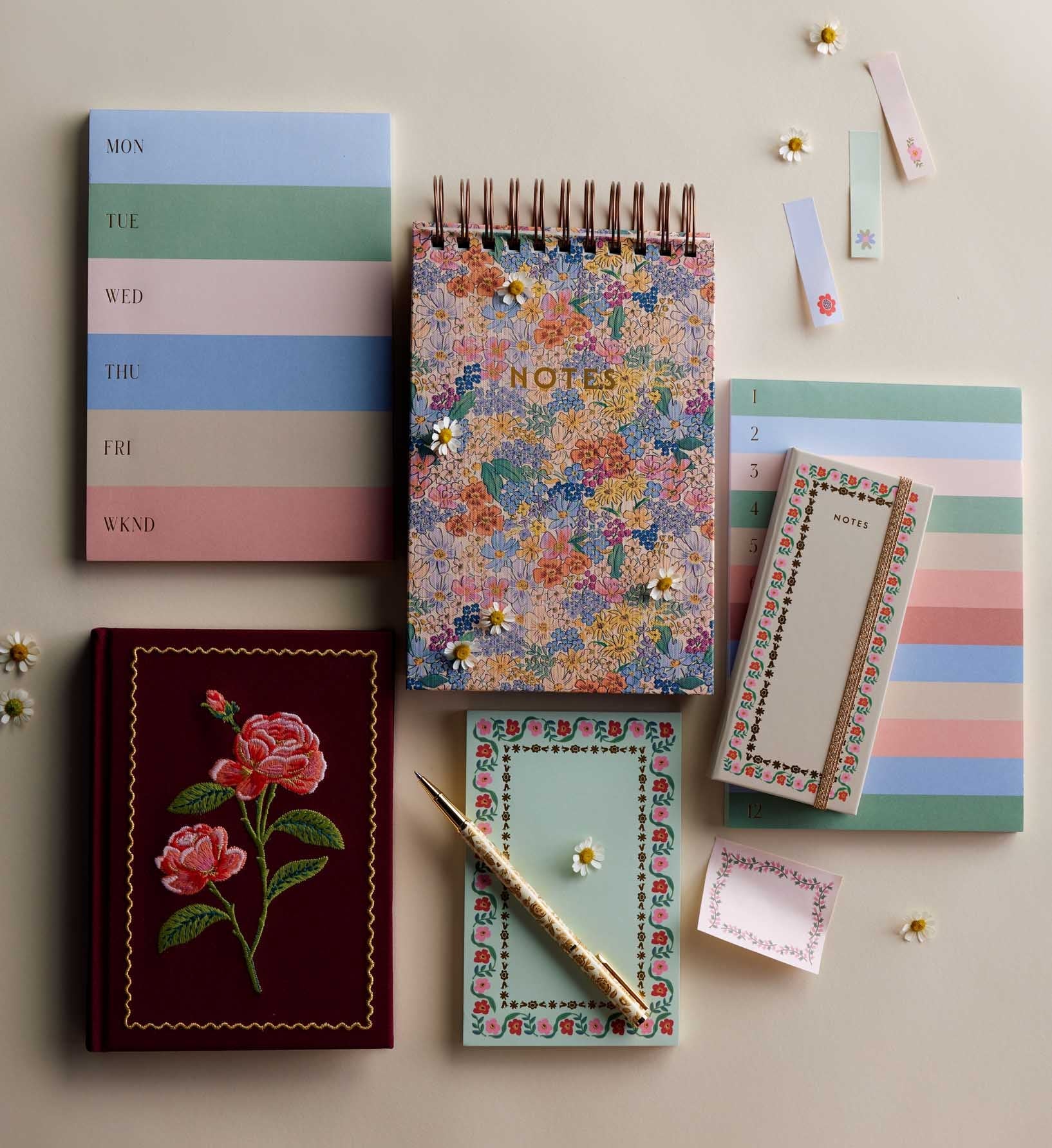 Embroidered Journal - Roses