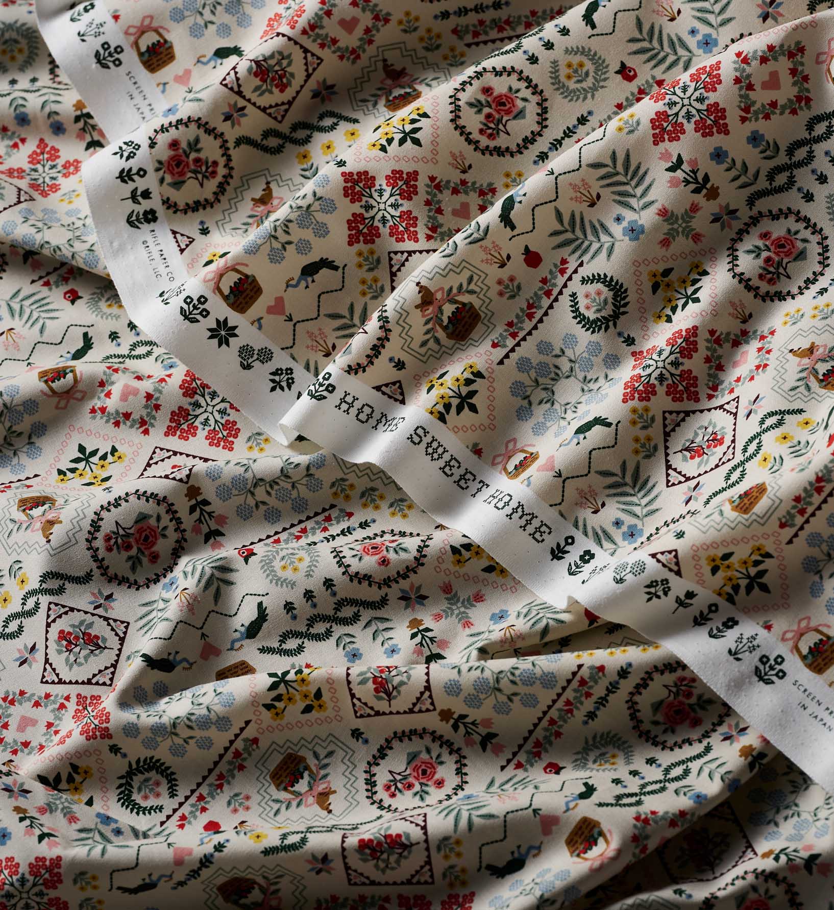 Heritage Sampler Cotton Fabric - Linen