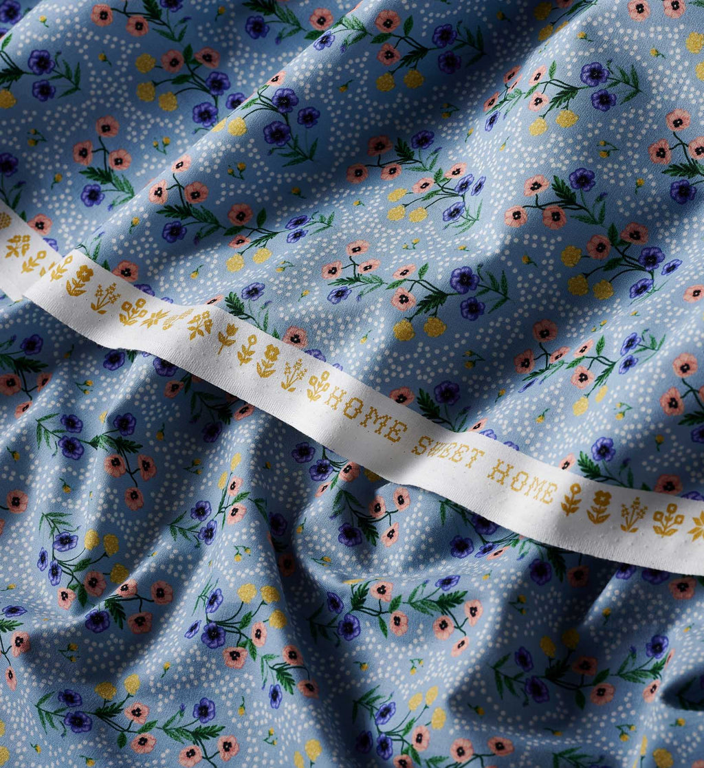 Poppy Cotton Fabric - Slate