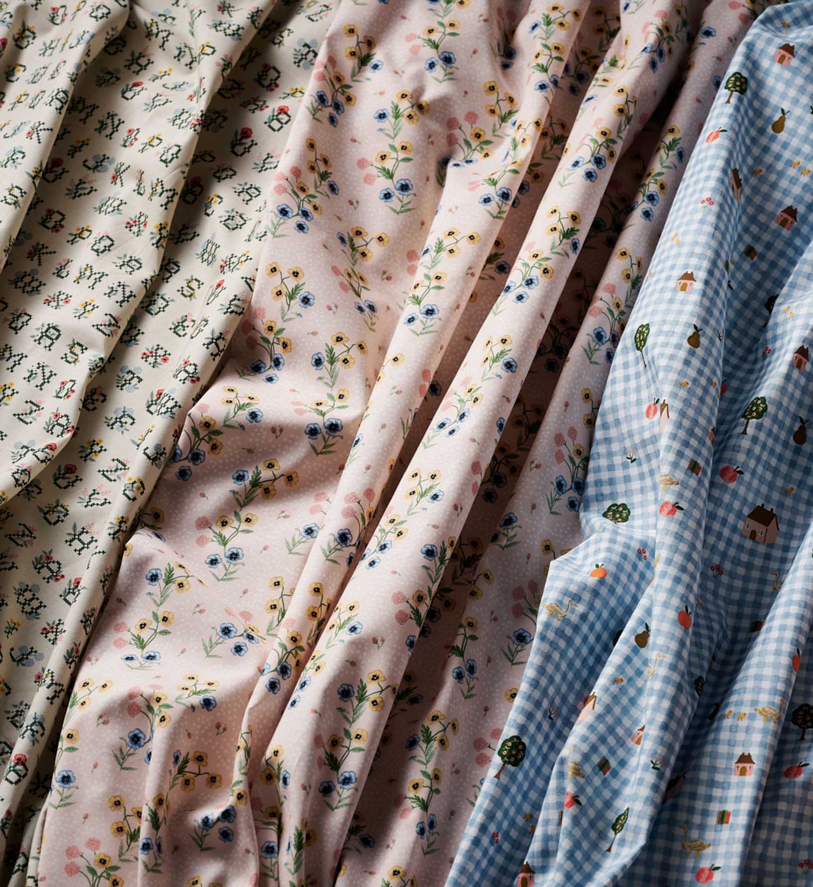 Poppy Cotton Fabric - Pink