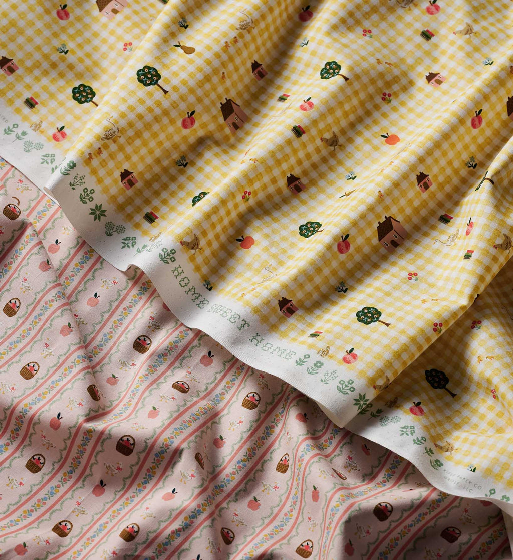 Farmhouse Gingham Cotton Fabric - Butter