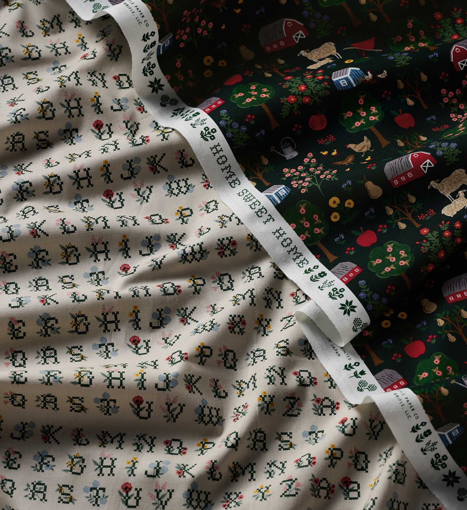 Farmhouse Cotton Fabric - Evergreen