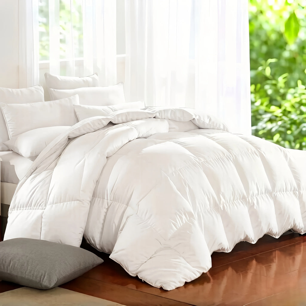 Comforter Set 7-Piece Bed in a Bag Queen King Full Soft Microfiber Down Alternative Comforter Fitted Sheet Flat Sheet Pillow Shams Pillowcases All Season Bedding Set 34 Colors