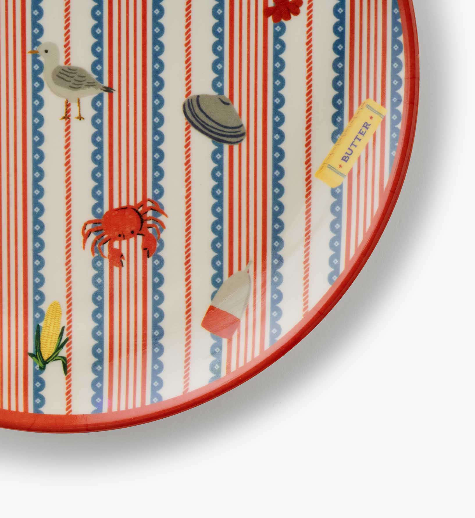 Melamine Assorted Dessert Plates - Seaside