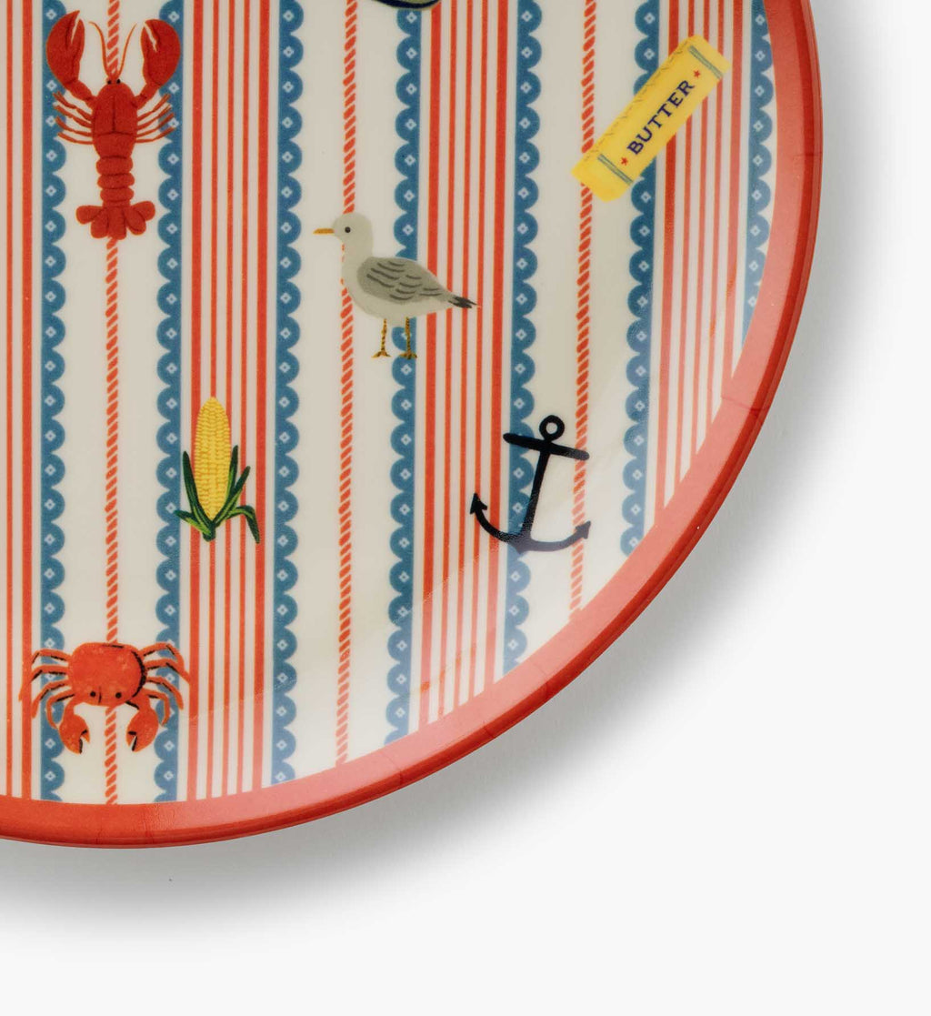 Melamine Assorted Dessert Plates - Seaside