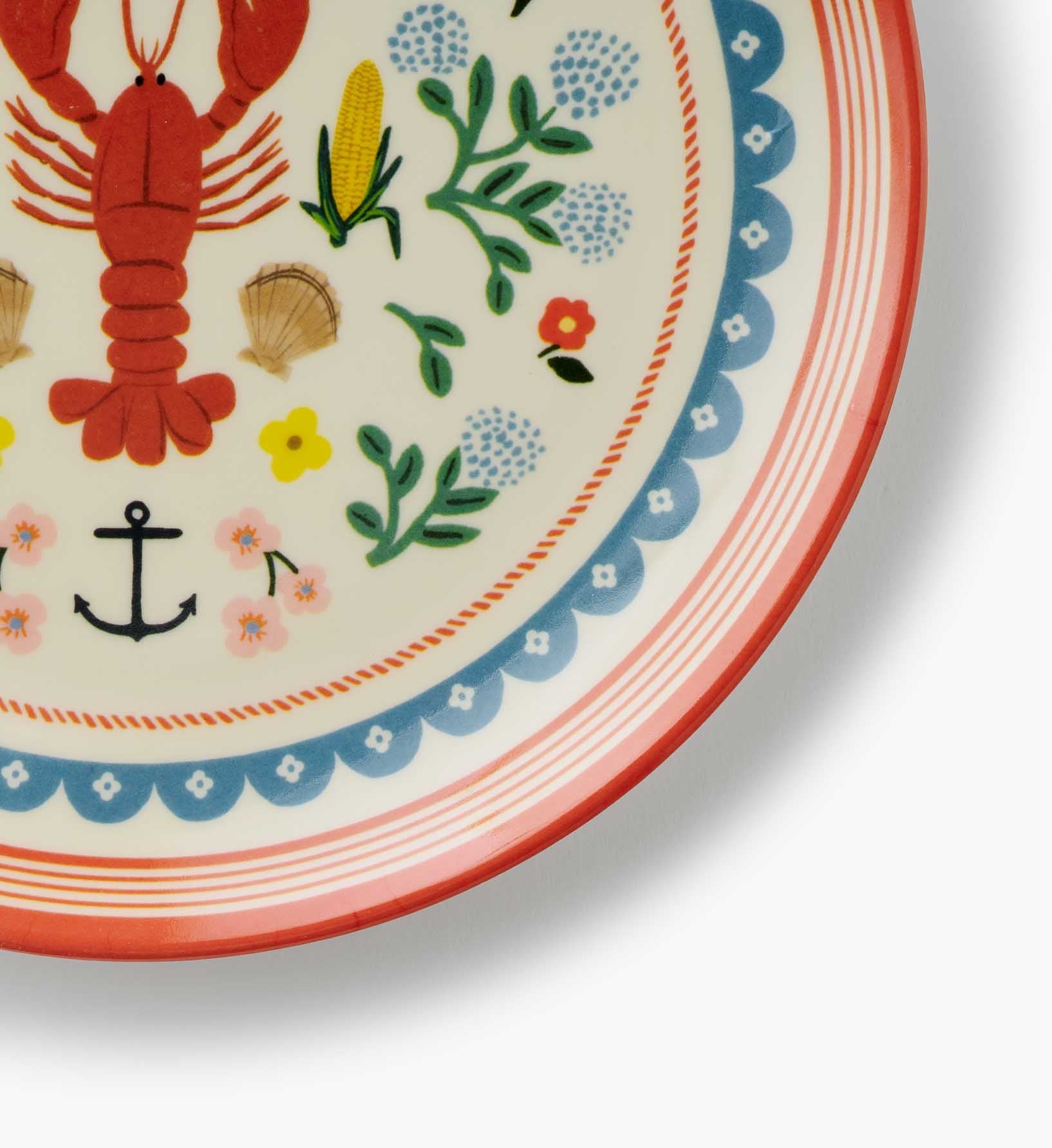 Melamine Assorted Dessert Plates - Seaside
