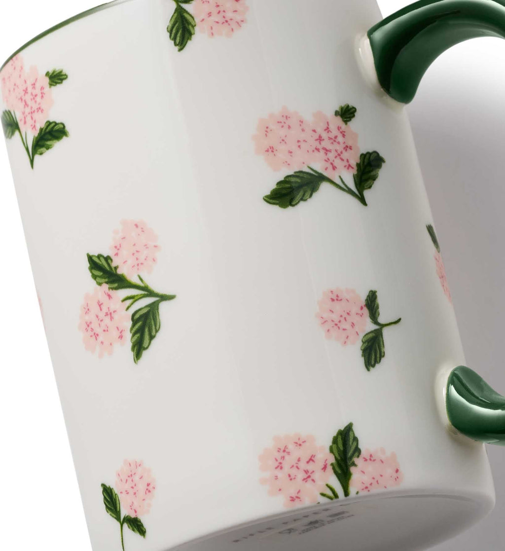Porcelain Mug - Pink Hydrangea