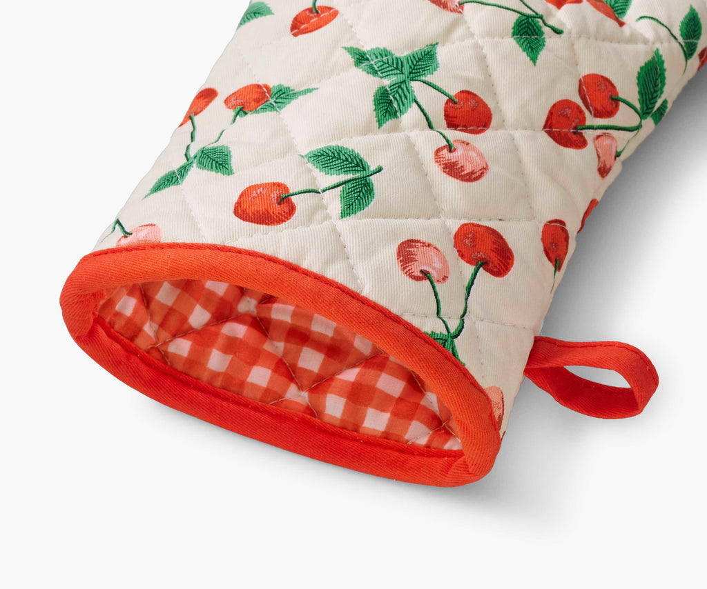 Oven Mitt and Pot Holder Set - Cherries