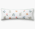 Embroidered Lumbar Pillow Cover - Dahlia