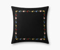 Curio Border Embroidered Pillow - Black