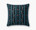 Delphine Embroidered Pillow - Navy