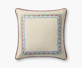 Delphine Border Embroidered Pillow - Cream