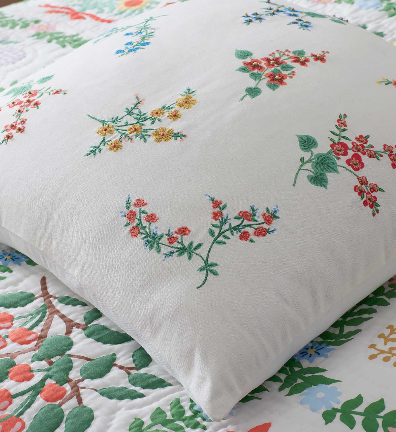Embroidered Pillow Cover - Amelia