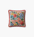 Vintage Garden Embroidered Pillow - Blush