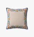 Willow Border Embroidered Pillow - Ivory