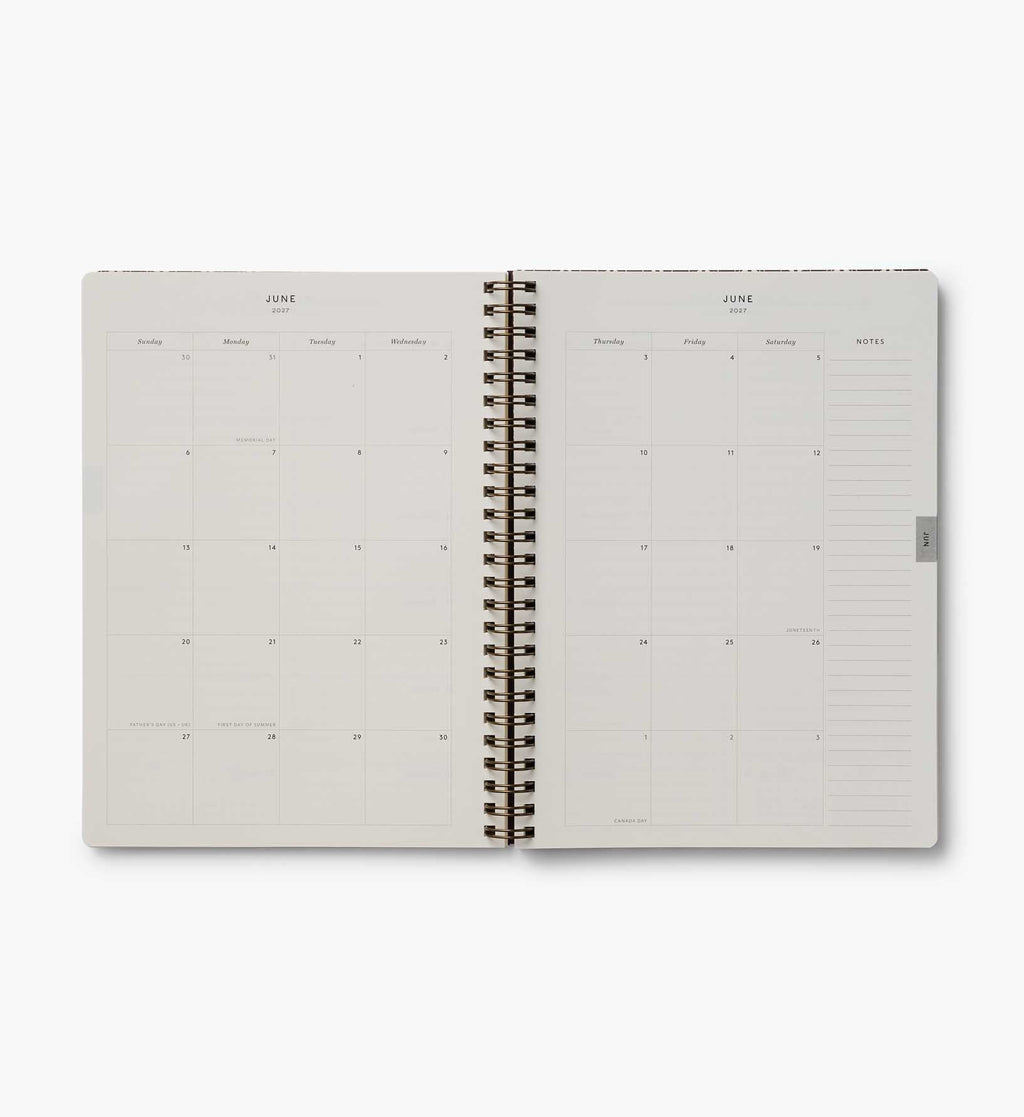 2027 12-Month Softcover Spiral Planner - Sage Hydrangea