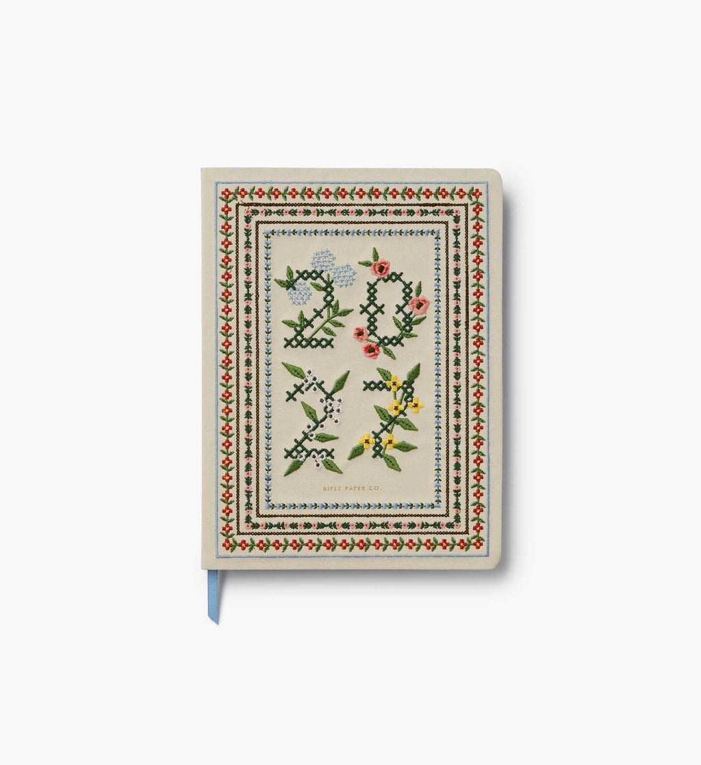 2027 12-Month Embroidered Bookbound Planner - Heritage Sampler