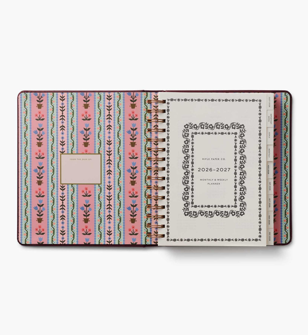 2026-2027 17-Month Academic Covered Spiral Planner - Ladies Night Book Club