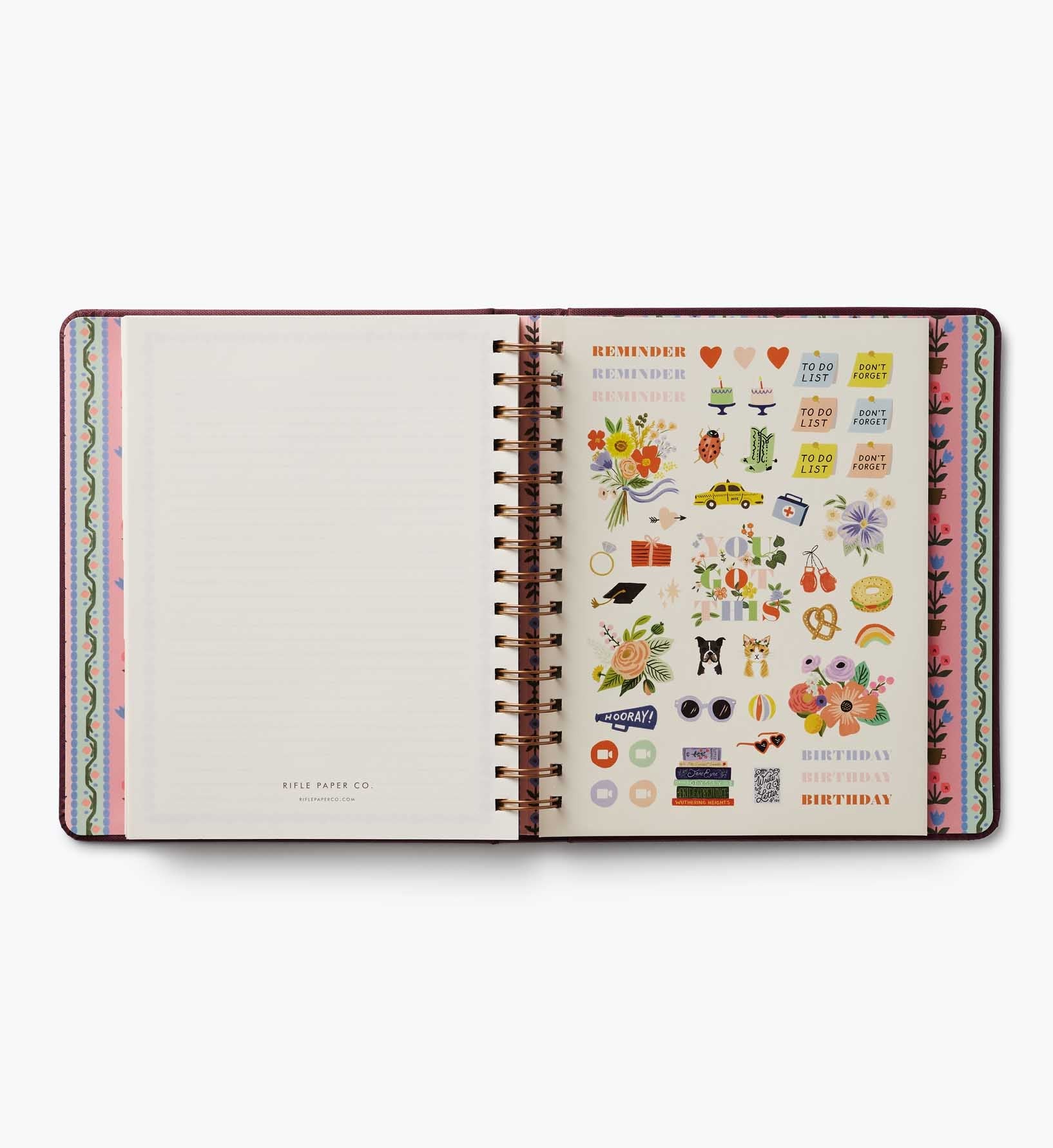 2026-2027 17-Month Academic Covered Spiral Planner - Ladies Night Book Club