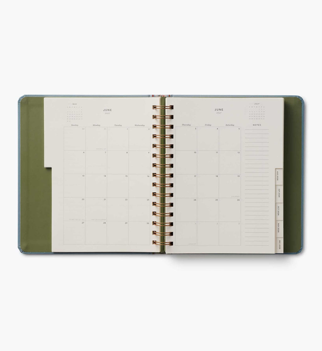 2026-2027 17-Month Academic Covered Spiral Planner - Paisley