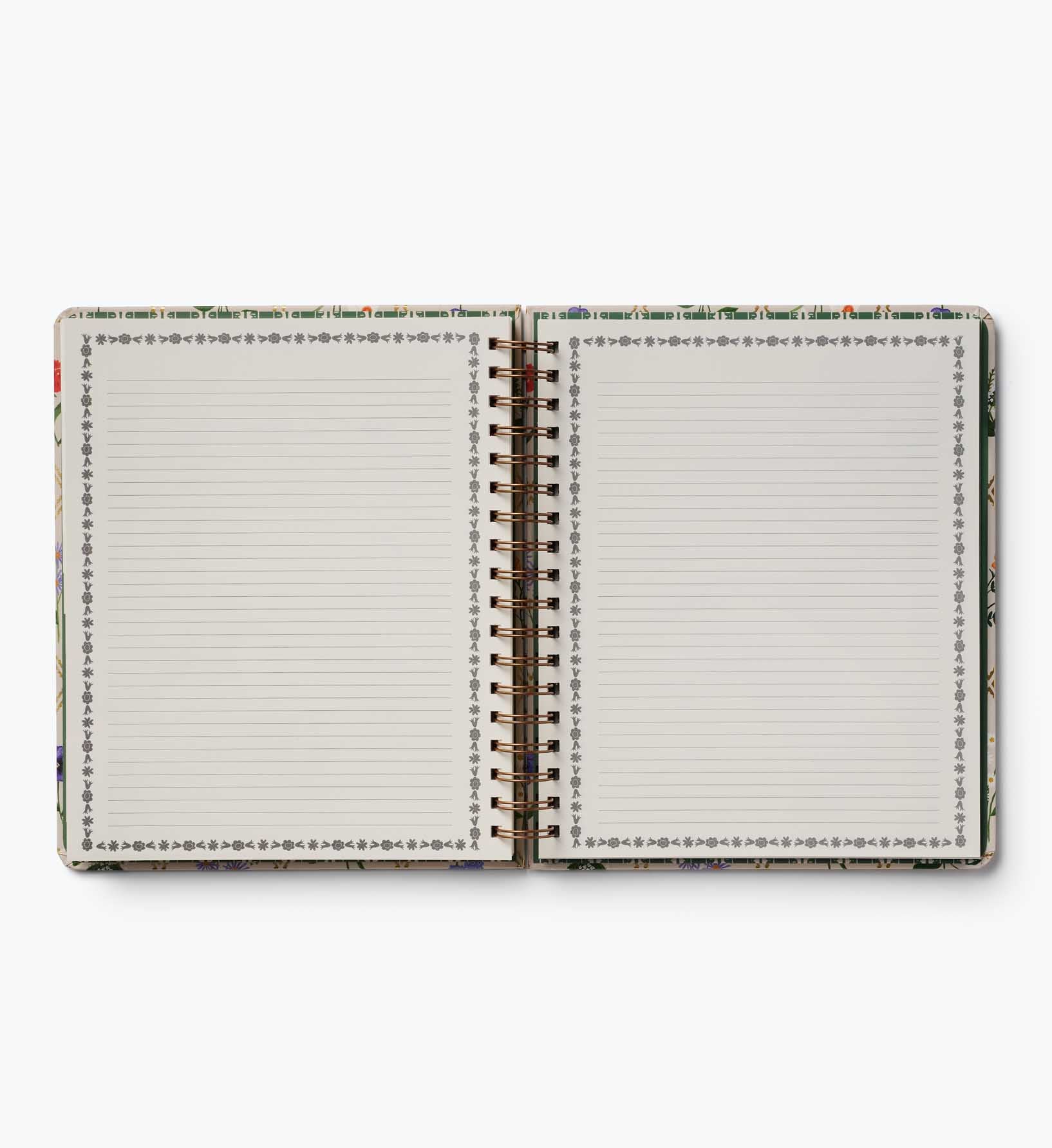 2026-2027 17-Month Academic Hardcover Spiral Planner - Garden Study