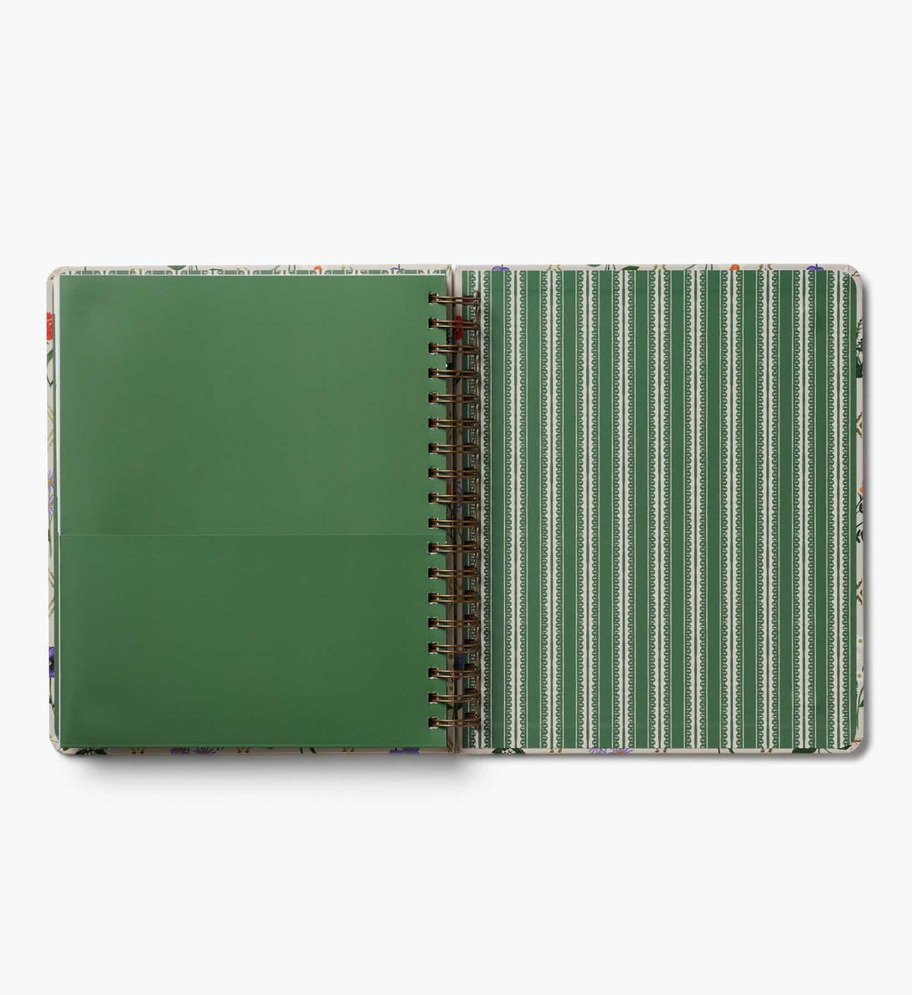 2026-2027 17-Month Academic Hardcover Spiral Planner - Garden Study