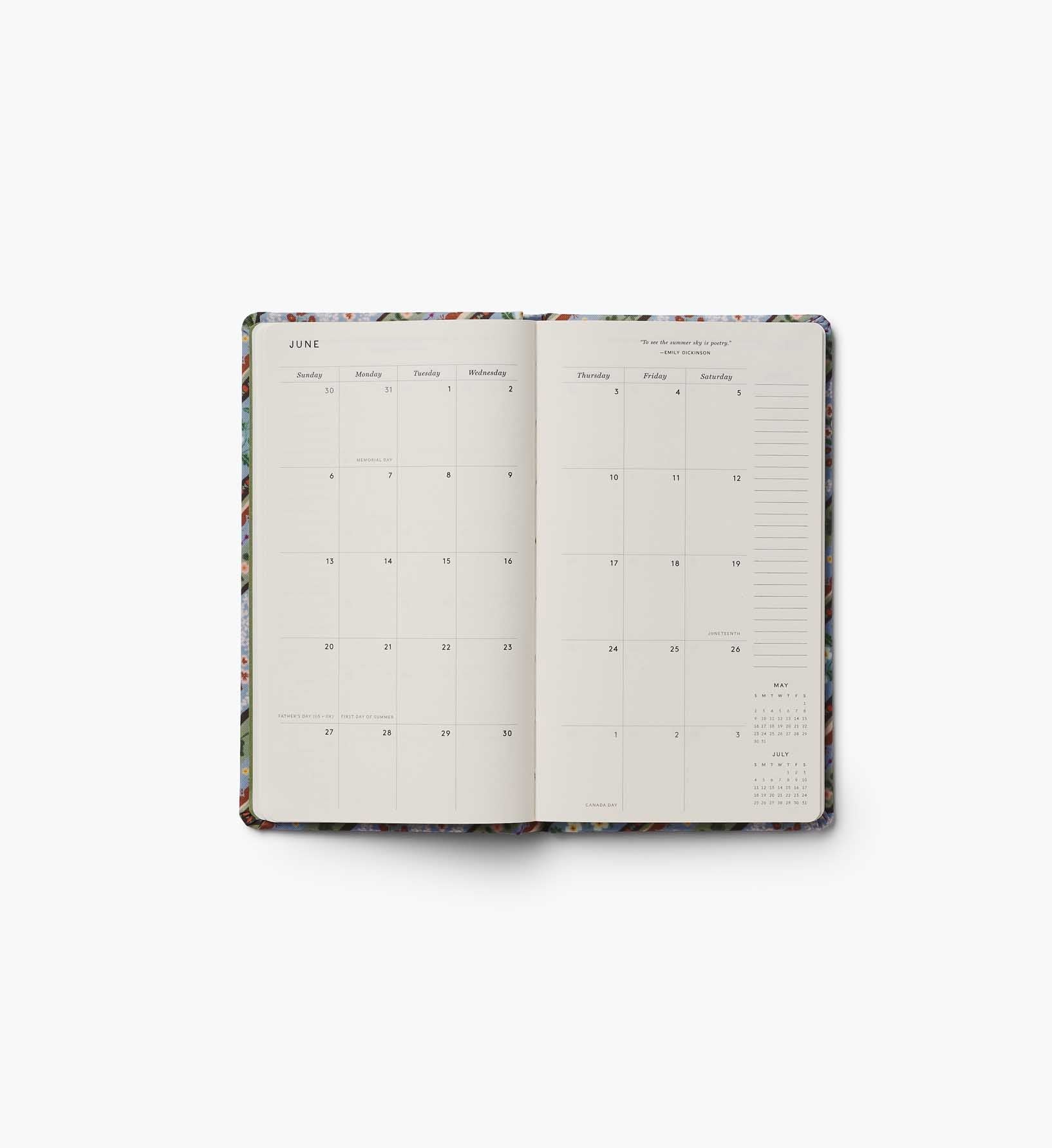 2027 12-Month Hardcover Pocket Planner - Paisley