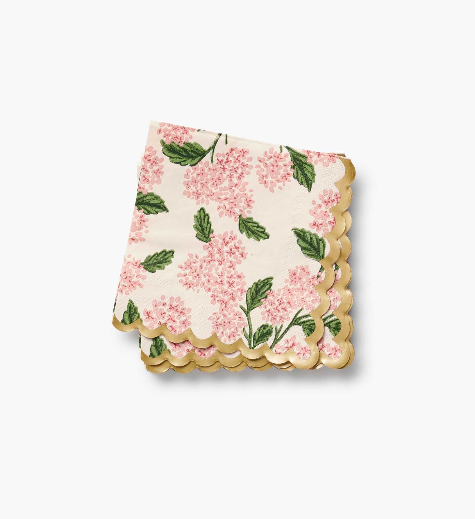 Paper Cocktail Napkins - Pink Hydrangea