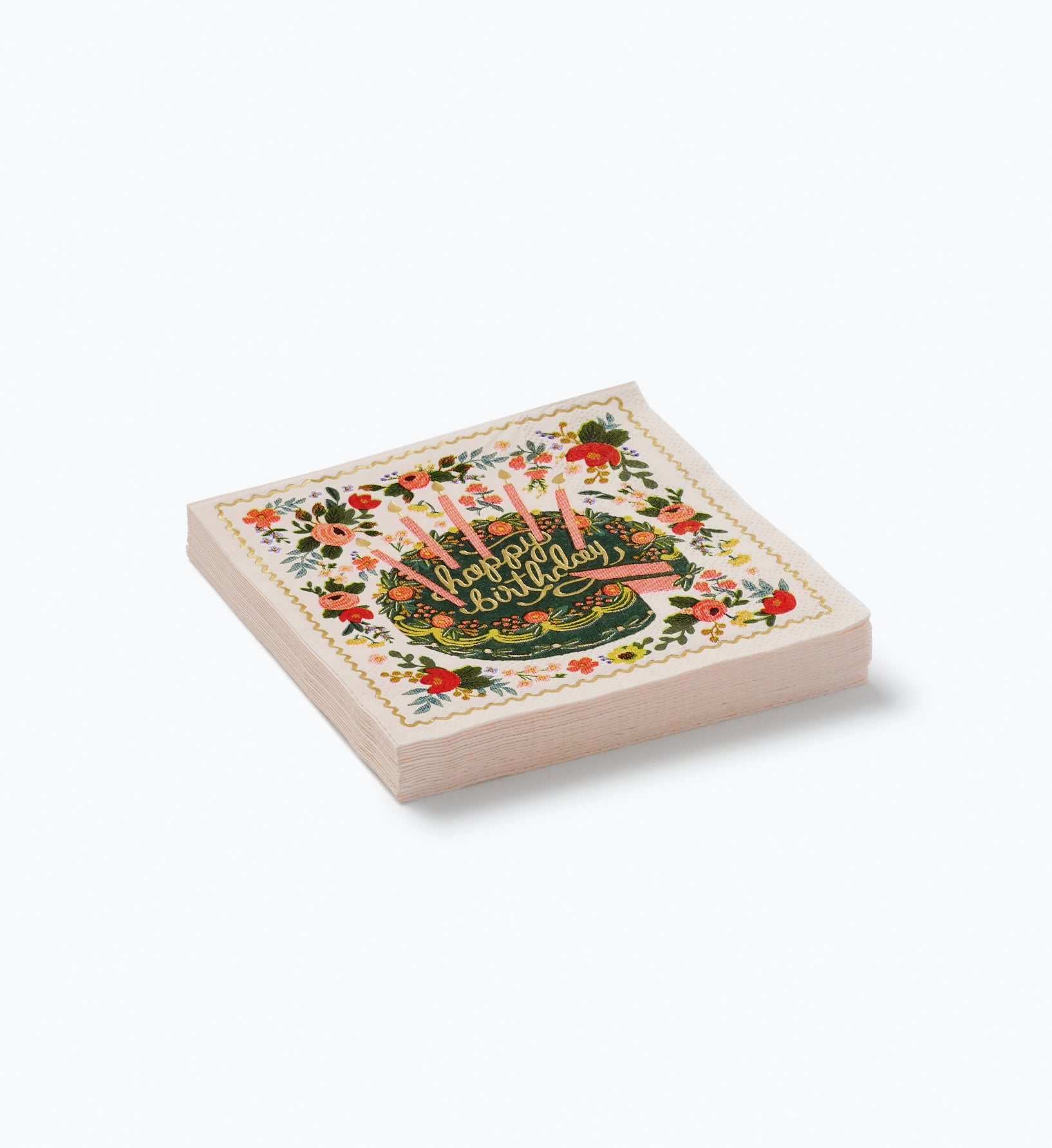 Paper Cocktail Napkins - Floral Cake