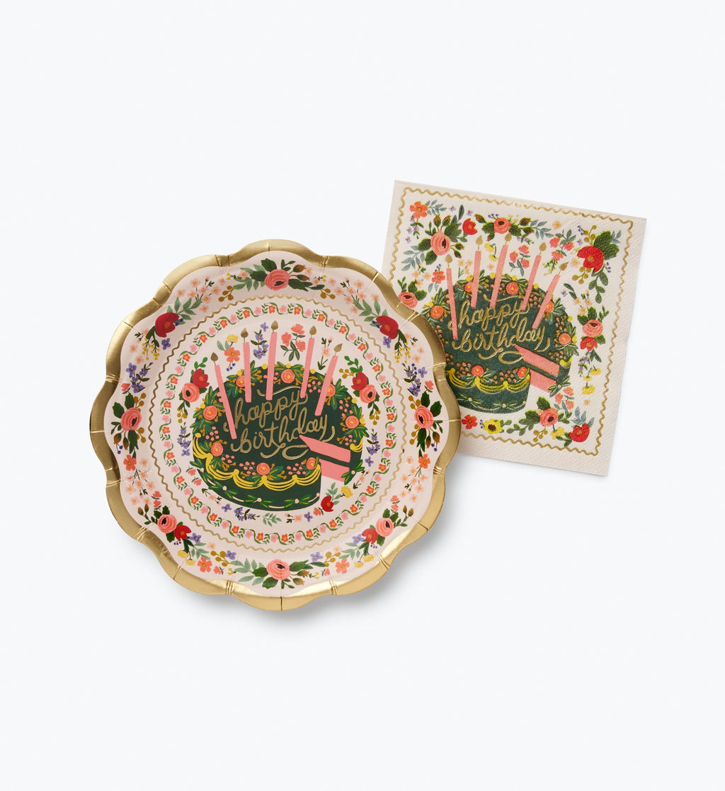 Paper Cocktail Napkins - Floral Cake