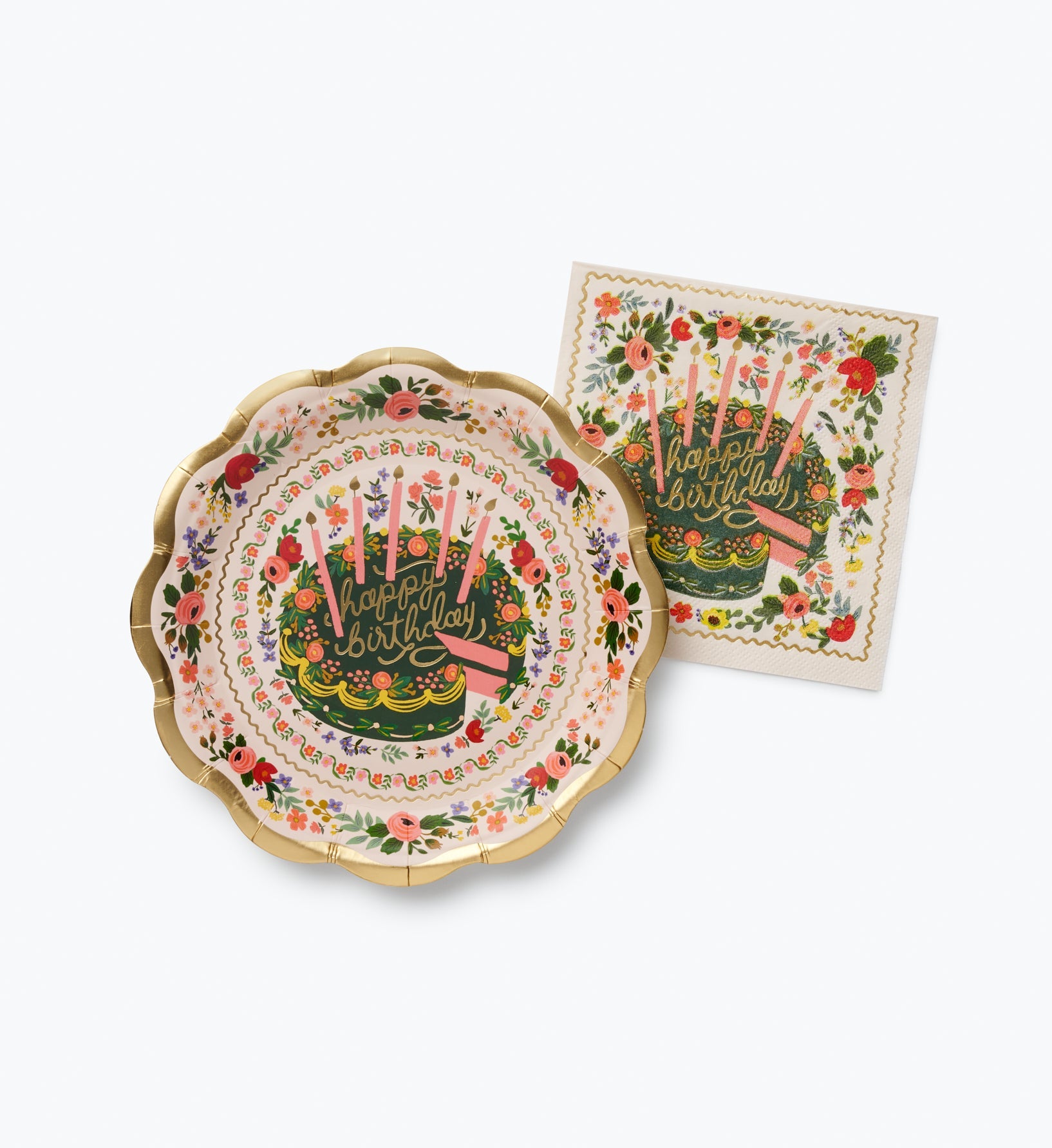 Paper Cocktail Napkins - Floral Cake