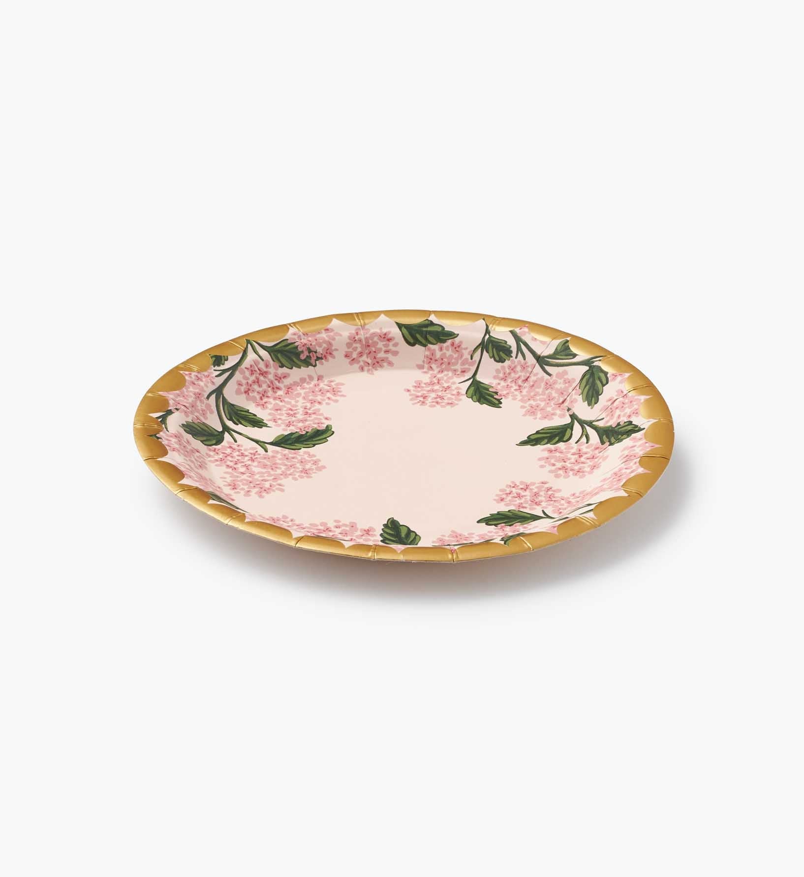 Small Paper Plates - Pink Hydrangea