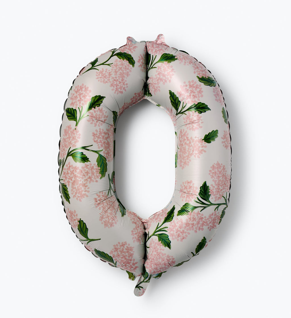 Numbered Foil Balloon - Pink Hydrangea