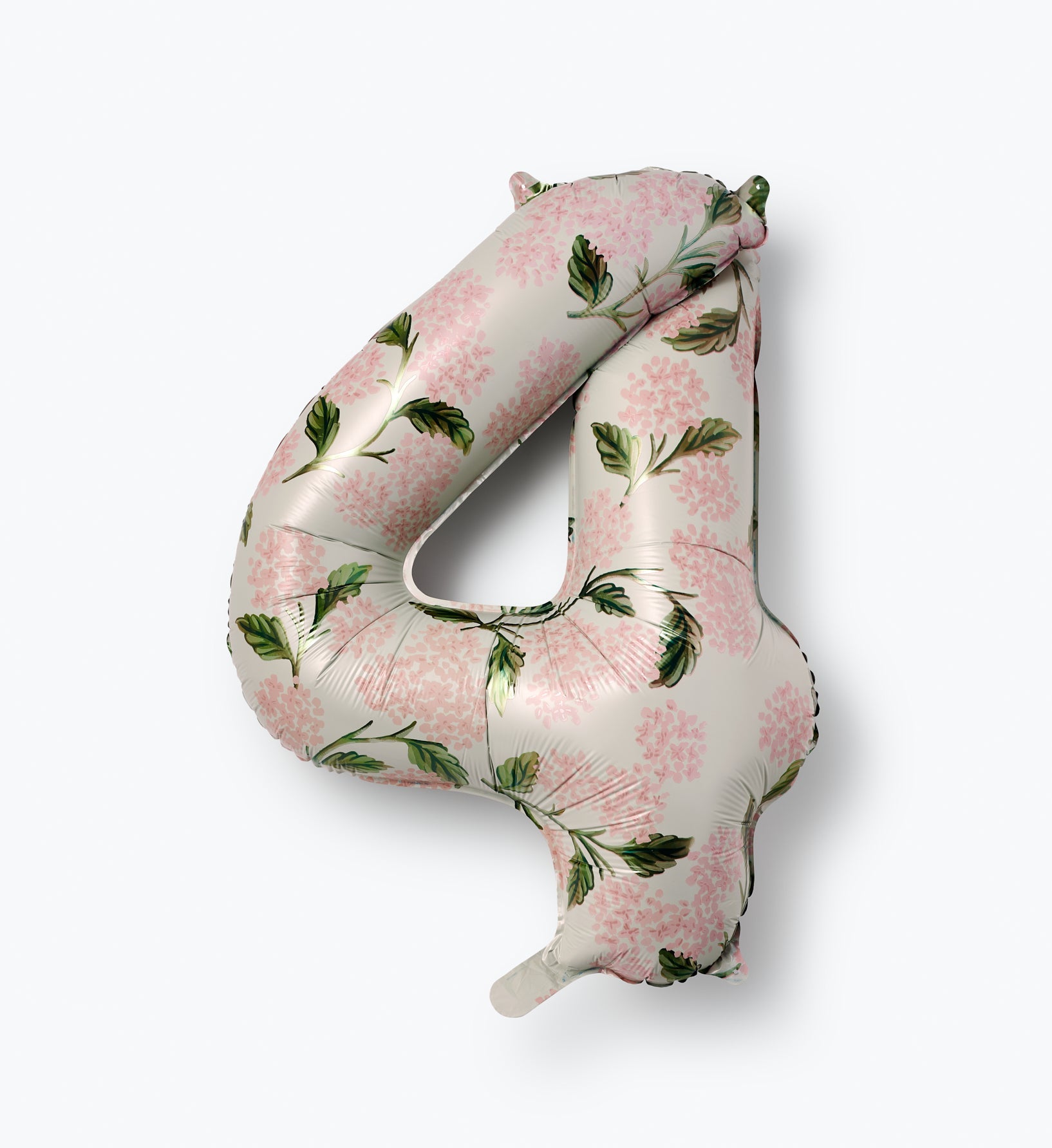 Numbered Foil Balloon - Pink Hydrangea