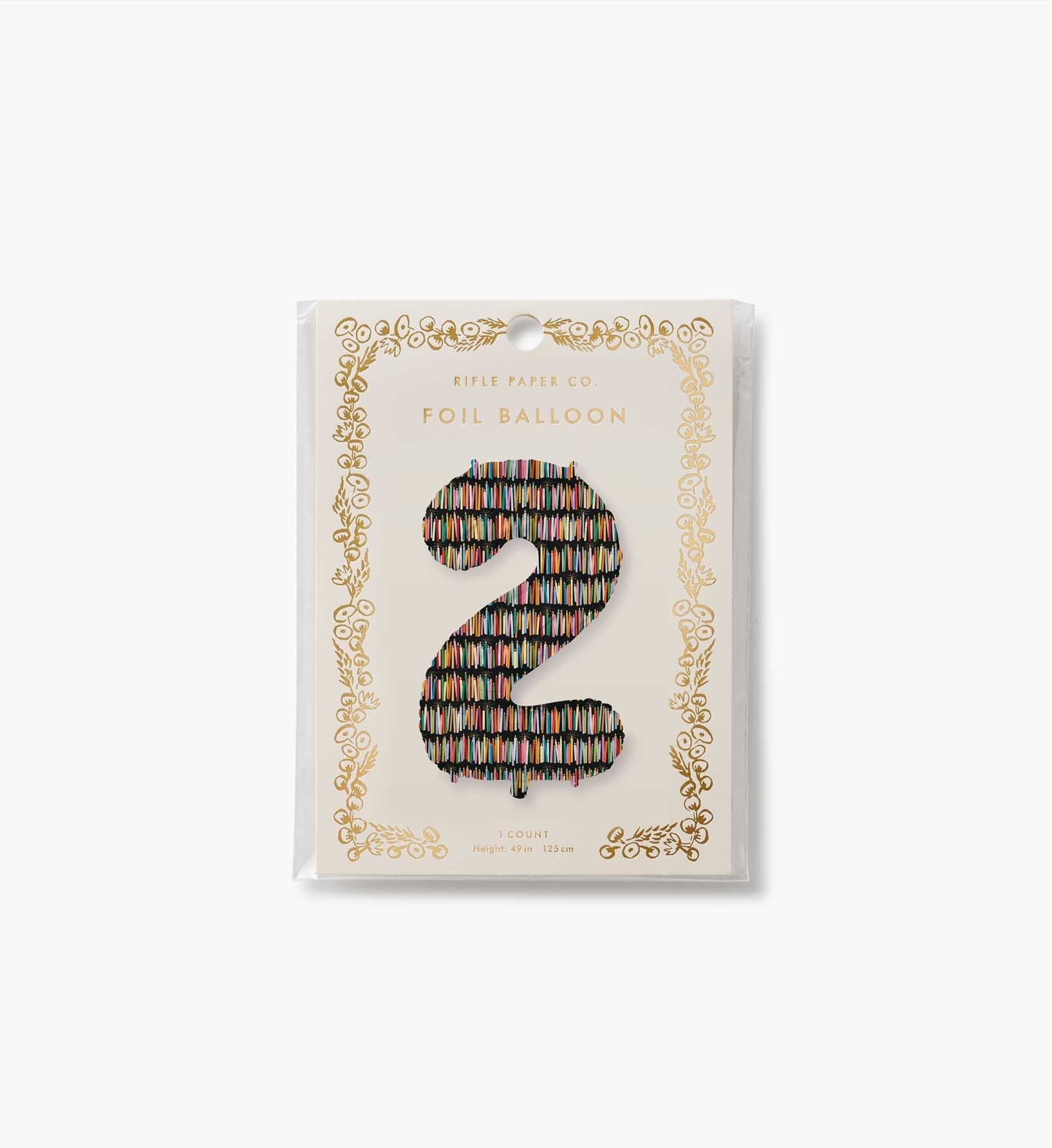 Numbered Foil Balloon - Candles