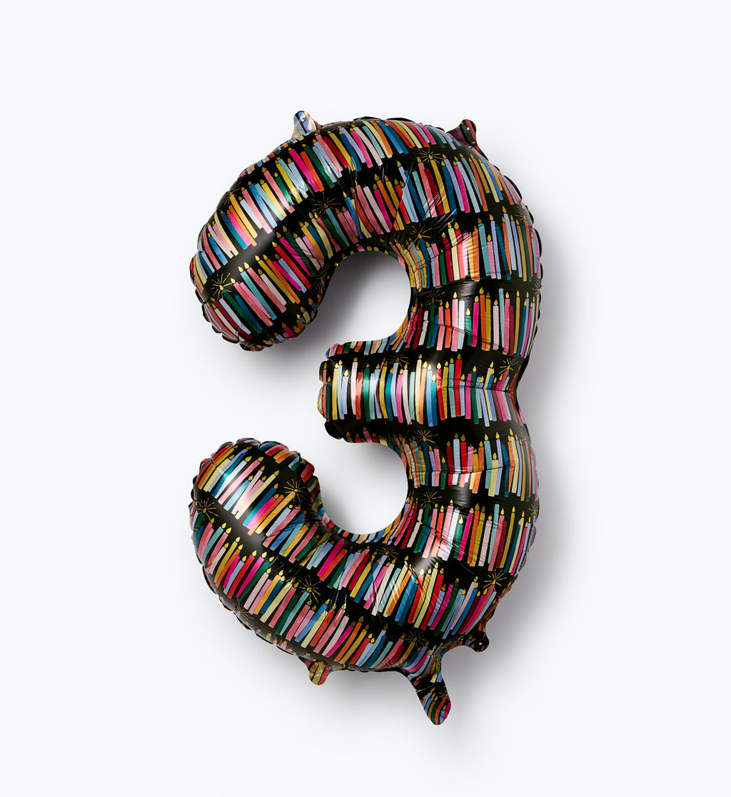 Numbered Foil Balloon - Candles
