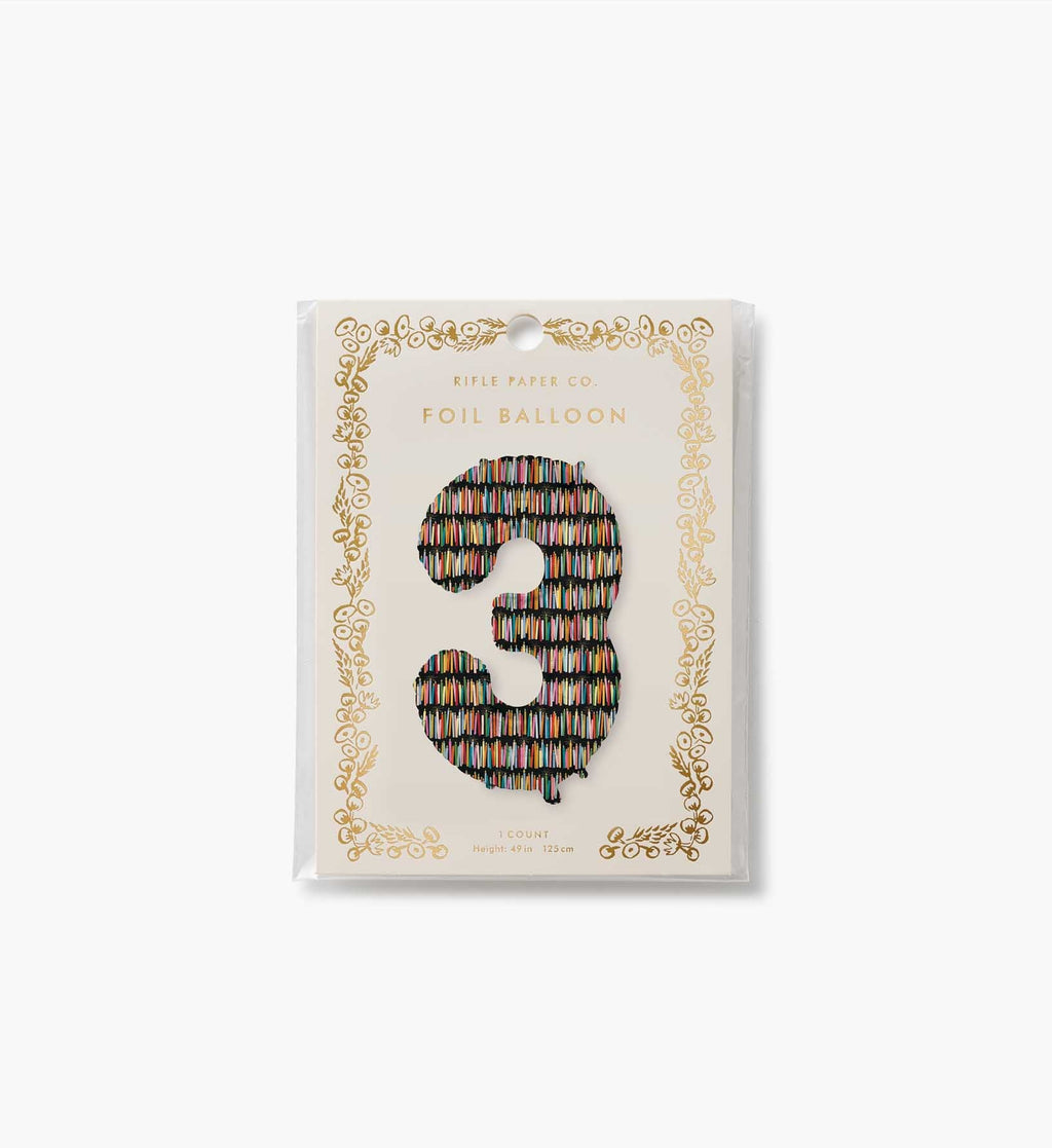 Numbered Foil Balloon - Candles