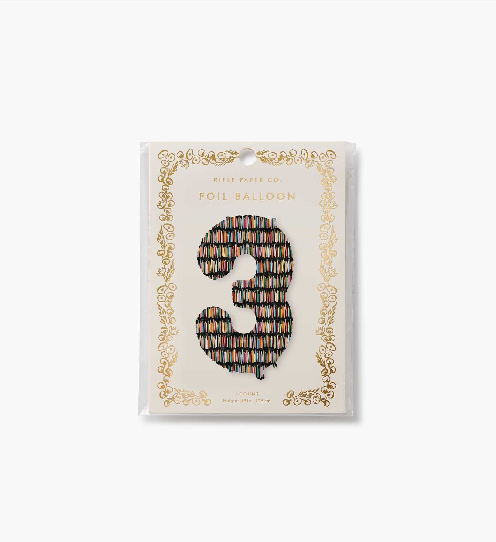 Numbered Foil Balloon - Candles
