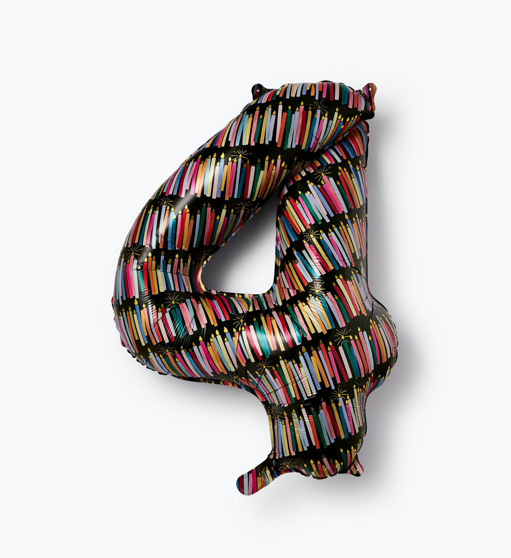 Numbered Foil Balloon - Candles