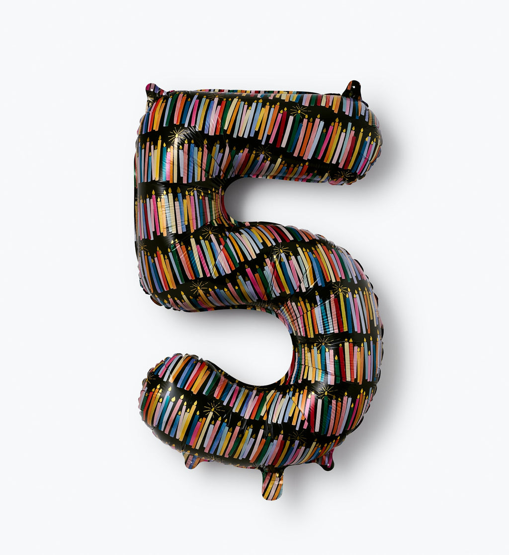 Numbered Foil Balloon - Candles
