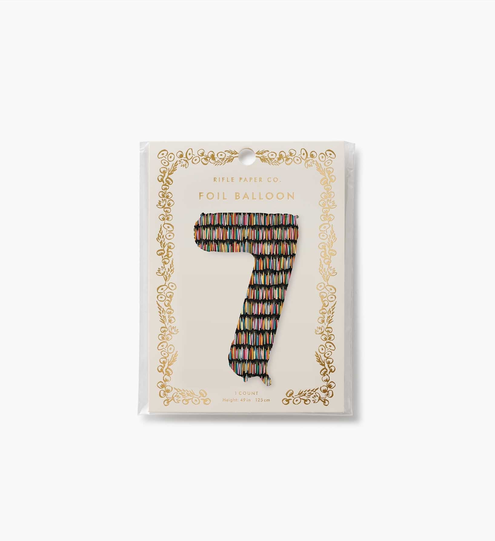 Numbered Foil Balloon - Candles
