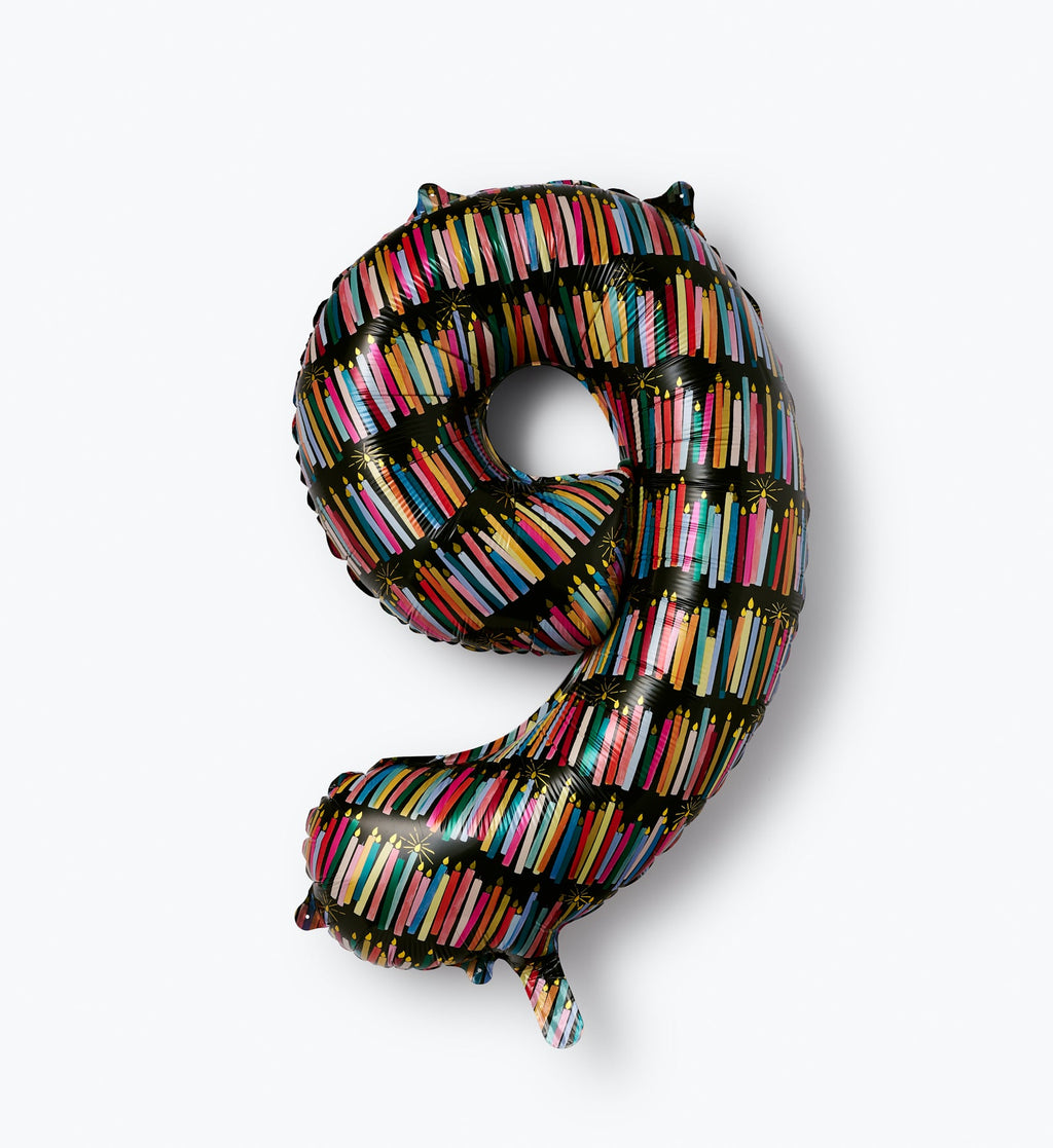 Numbered Foil Balloon - Candles