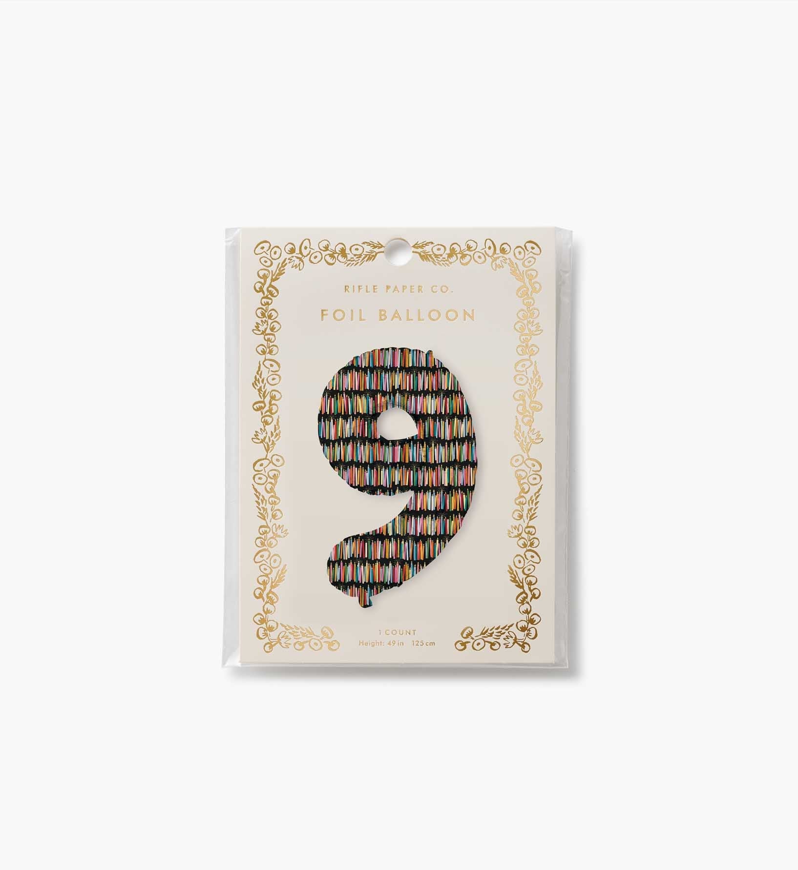 Numbered Foil Balloon - Candles