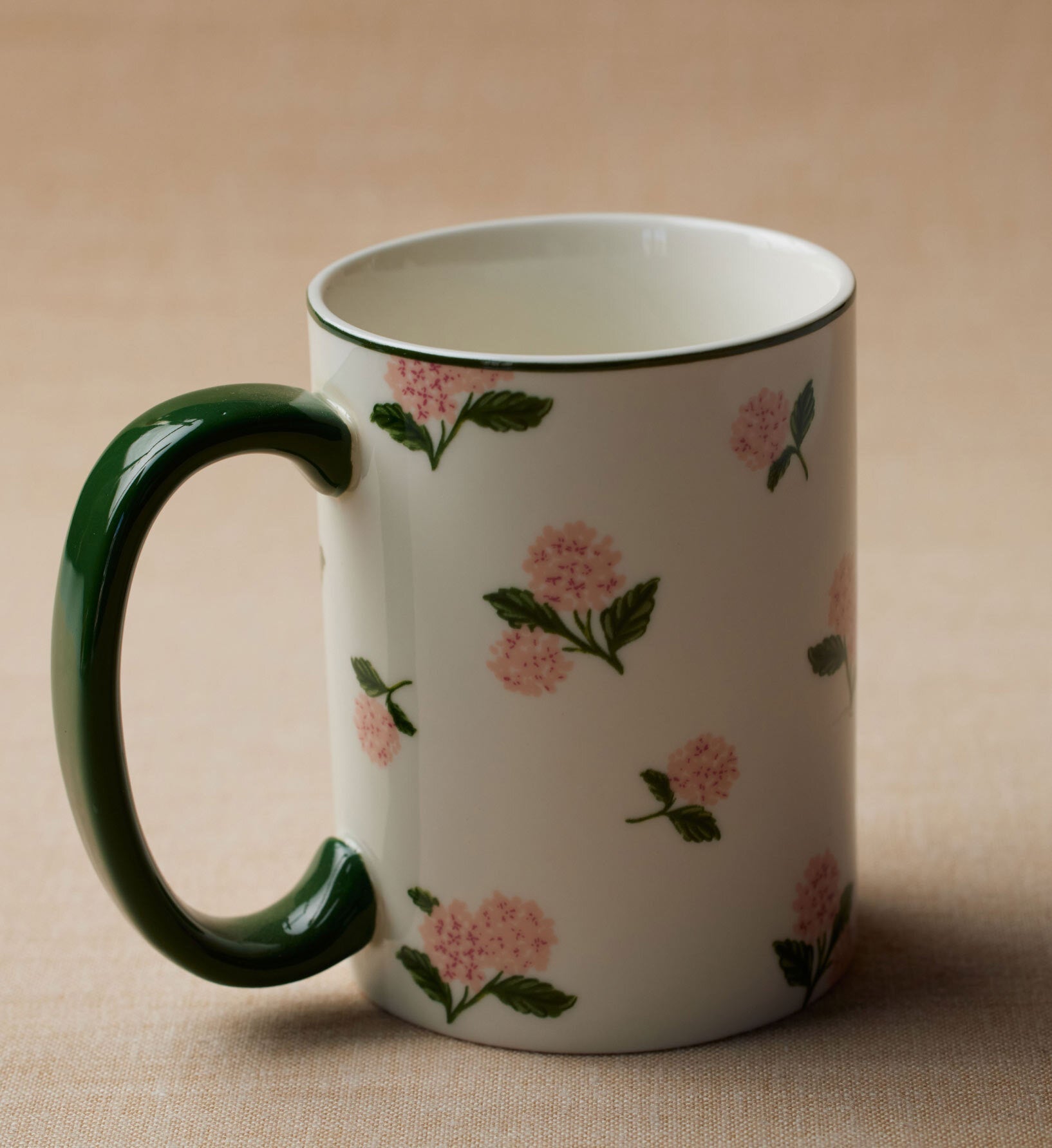 Porcelain Mug - Pink Hydrangea