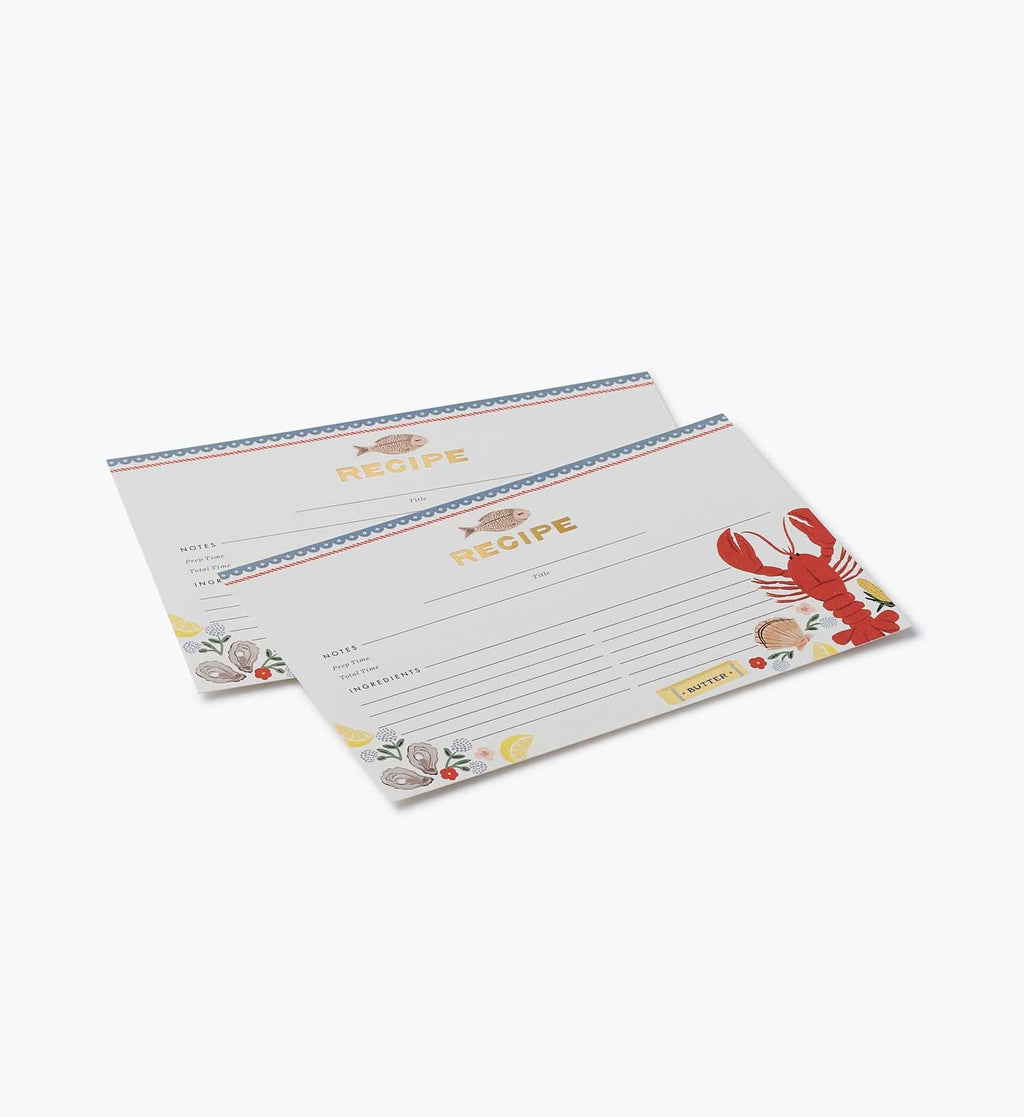 Recipe Cards - Seaside