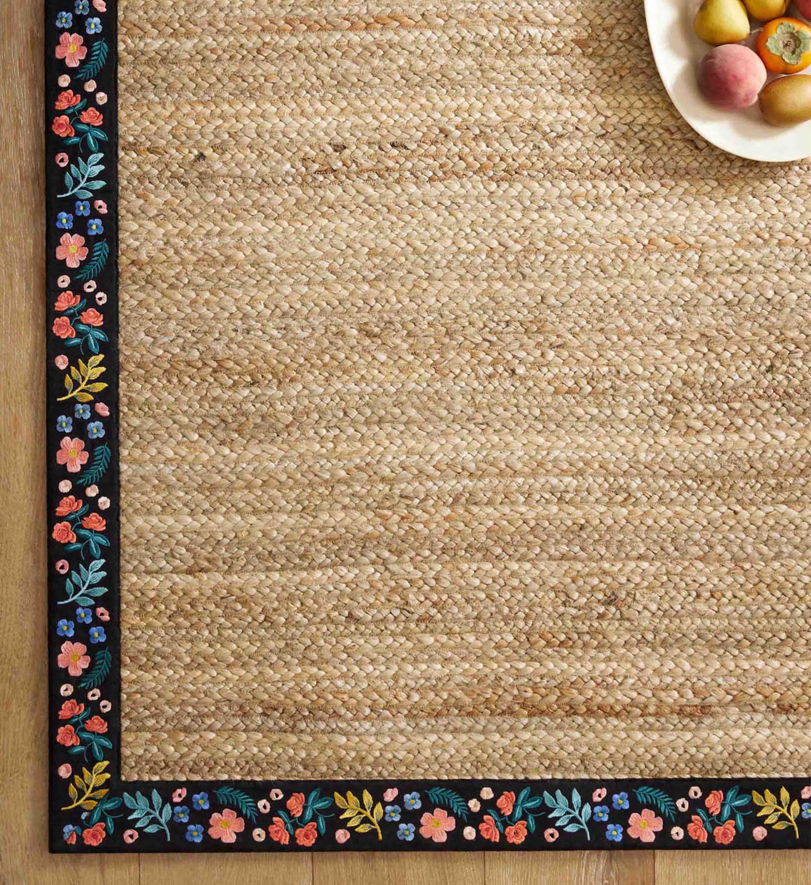 Costa Wildwood Jute Rug - Natural & Black