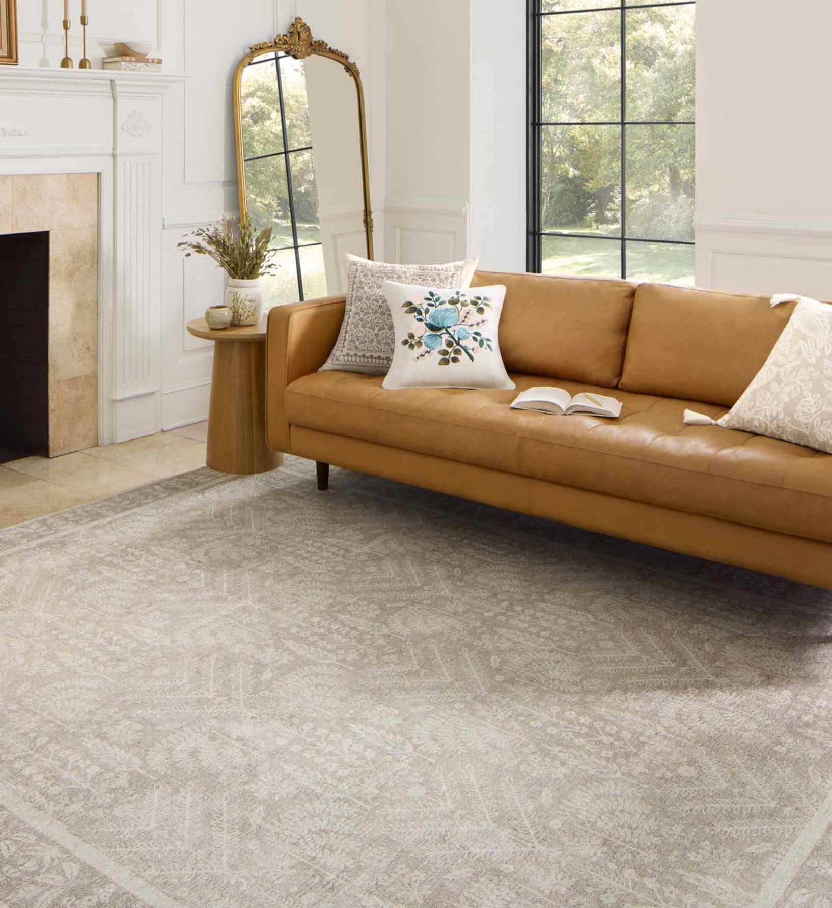Maison Bough Power Loomed Rug - Natural
