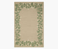 Highgrove Climbing Vines Wool Hooked Rug - Cream